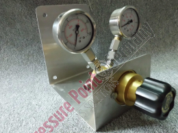 PPG high pressure reducing unit 350 bar / 10 bar;  for wall mounting on stainless steel bracket