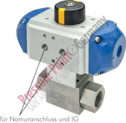 PPG Pneumat. Hochdruck-Kugelhahn, Feder-schlieend, G 1/2