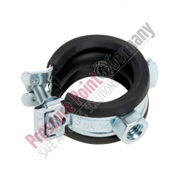 Rubber-profiled clamping pipe clamp 40-43 mm with connection thread M8
