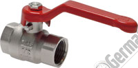 Brass ball valve, short, G 1/2, -0.9 to 50 bar, full bore