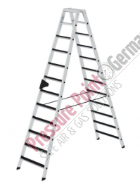 PPG stepladder with treads accessible on both sides 2x 12 steps