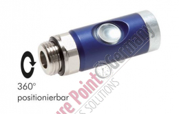 Safety push-button coupling (NW7.2), G 1/2 male, galvanized steel