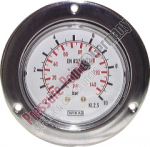 PPG Manometer; 0-315 bar, 63mm, mit Frontring;  G1/4, Anschluss hinten, ohne Glyzerin; Klasse 2,5