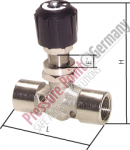 PPG Needle shut-off valve, nickel- plated brass G 1/2,PN 18