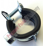 Rubber-coated clamp pipe ring 15-18 mm with wall mounting