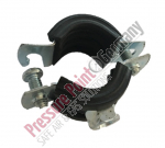 Rubber-coated clamp pipe ring two side open 11-15 mm with wall mounting