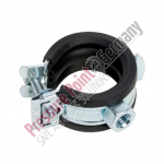 Rubber-profiled clamping pipe clamp 26-30 mm with wall mounting