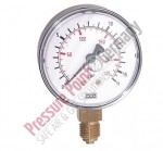 PPG pressure gauge; 0-16bar, NG 50mm, G1/4, bottom connection, without glycerine filling; class 1,6